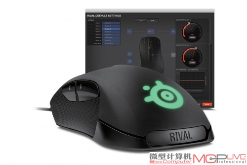 RIVAL的身材，适合典型的掌握。业界领先的1680万色Logo灯光效果让你随心所欲DIY自己钟爱的RIVAL。