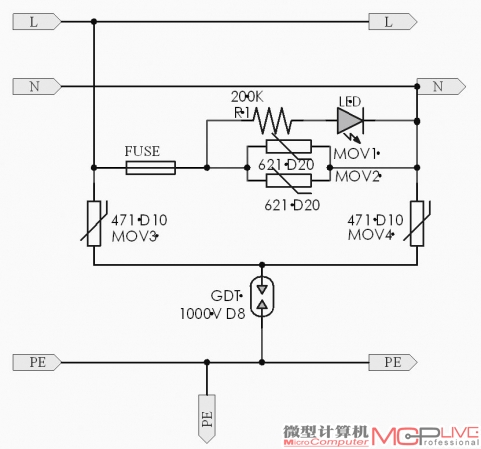 DIY防雷器的原理图